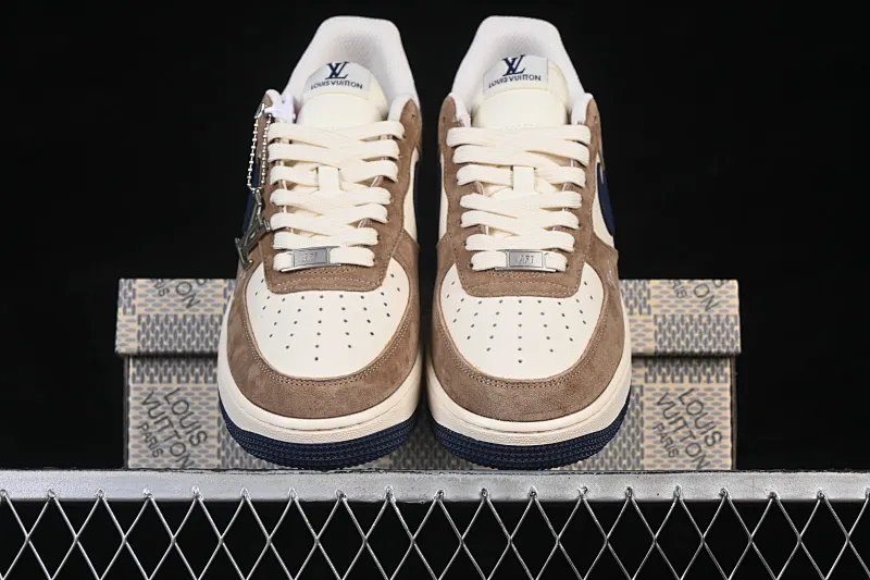 All categories Nk Air Force 1 Air Force series Nk Air Force 1 Low Air Force low-top Nike Air Force 1'07 Low joint beige brown navy Air Force 1 low-top casual sneakers NH0601-589